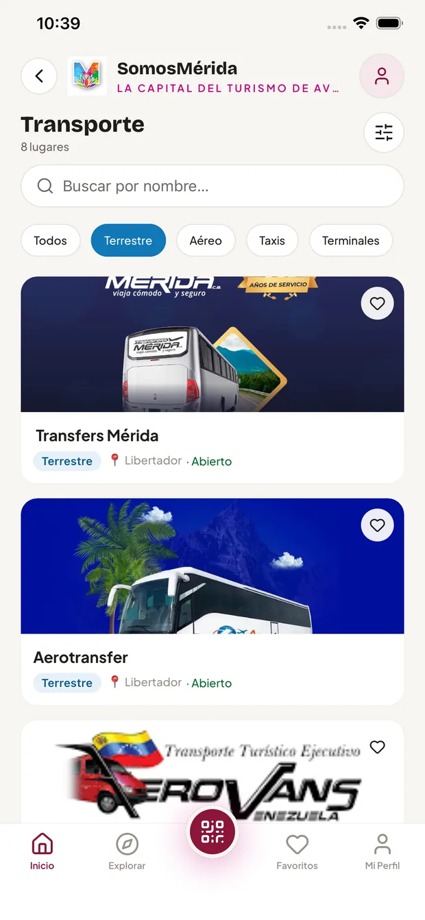 Ficha de un restaurante con foto, contacto y acciones